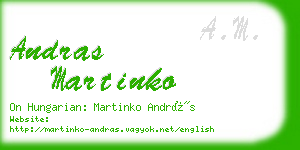 andras martinko business card